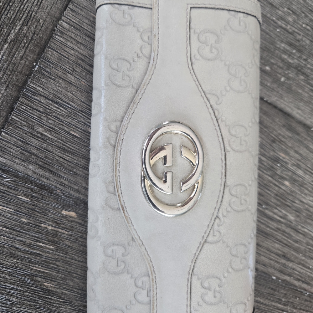Gucci Gray Wallet with Silver Logo